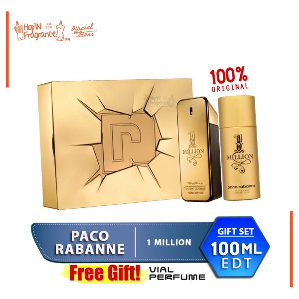 ORIGINAL Paco Rabanne 1 Million EDT 100ml Gift Set with Deodorant