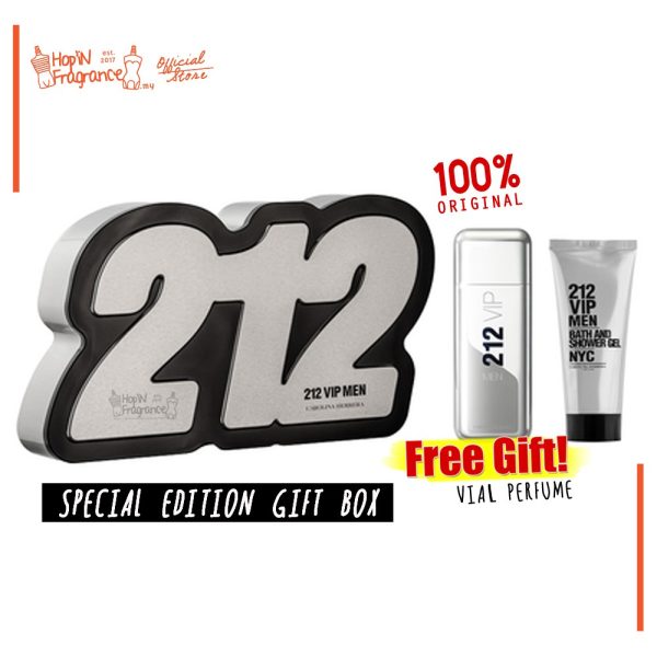 [WHOLESALE] Carolina Herrera 212 VIP Men EDT 100ML Gift Set Special Edition Gift Box - 100% Original