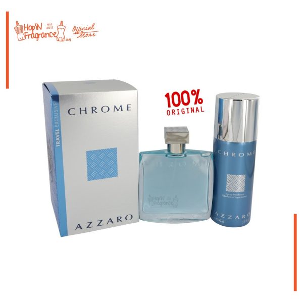 ORIGINAL Chrome by Azzaro 100ml EDT Perfume Travel Exclusive Set