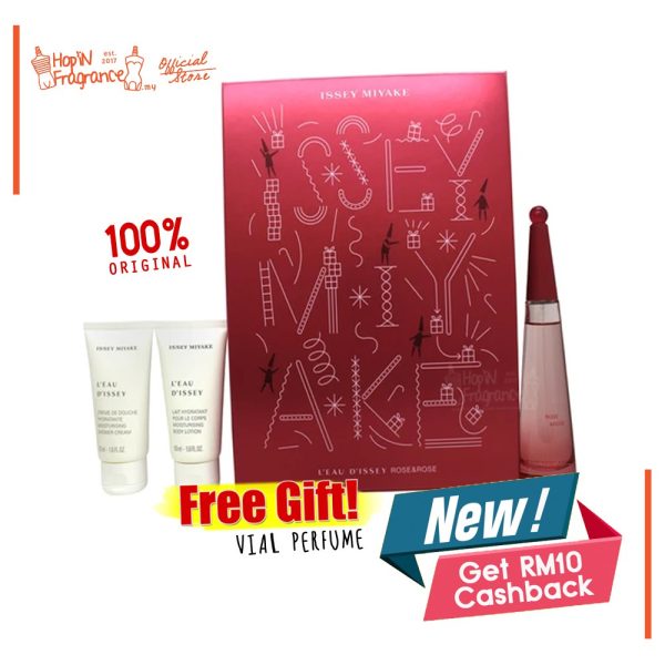 ORIGINAL Issey Miyake Leau dIssey Rose & Rose 50ml EDP Intense Gift Set